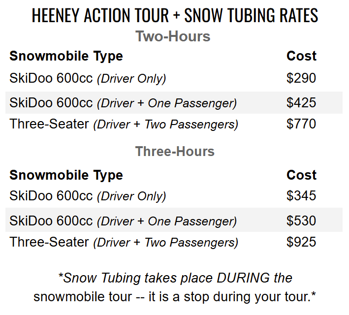 Heeney Action Tour - Snow Tubing - 26-27